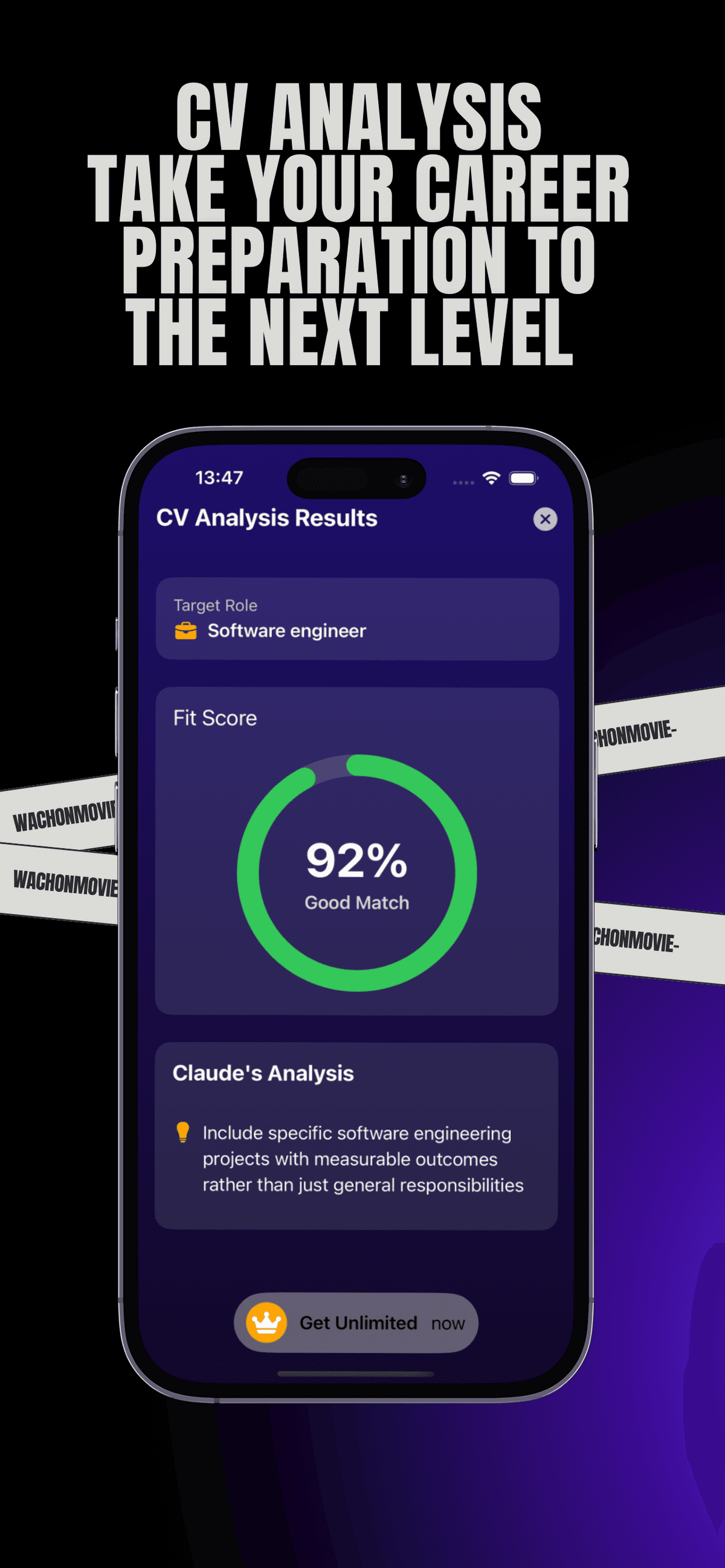 CV Analysis feature